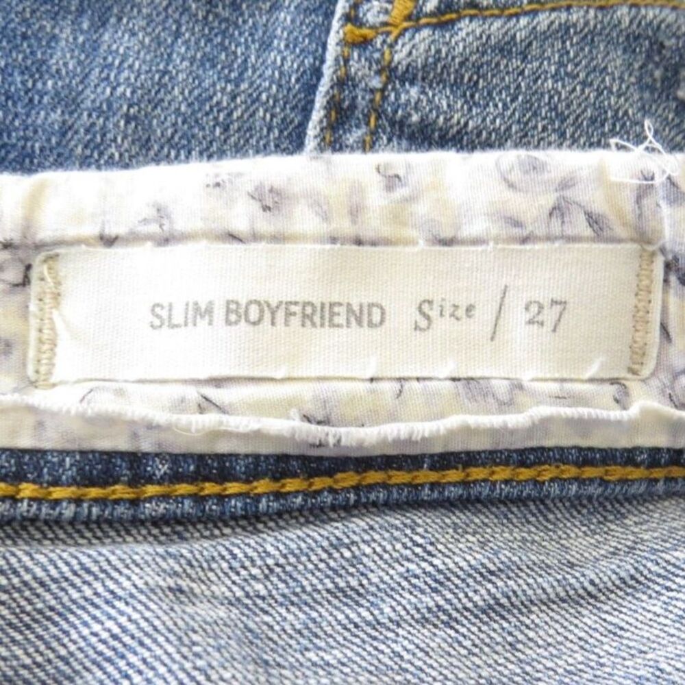 Pilcro Anthorpologie Women's Boyfriend Ripped Patchwork Jeans 27 EUC - Picture 4 of 11